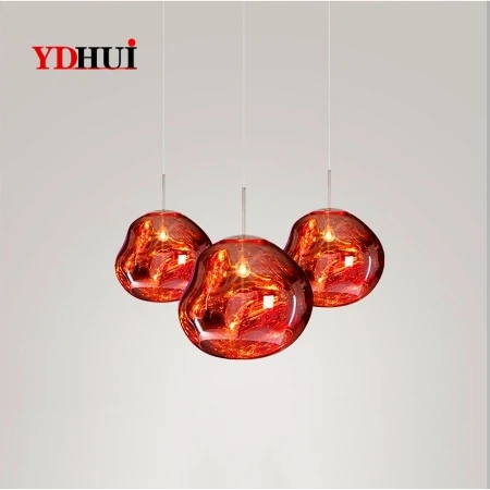 Современный стеклянный подвесной светильник Е27 украшенный искусственными