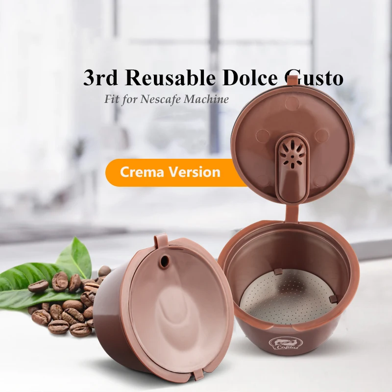 

ICafilas Dripper Crema Coffee Capsule Filter Upgrade 3rd For Dolce Gusto Cafeteira Refillable Reusable Coffee Cup Baskets