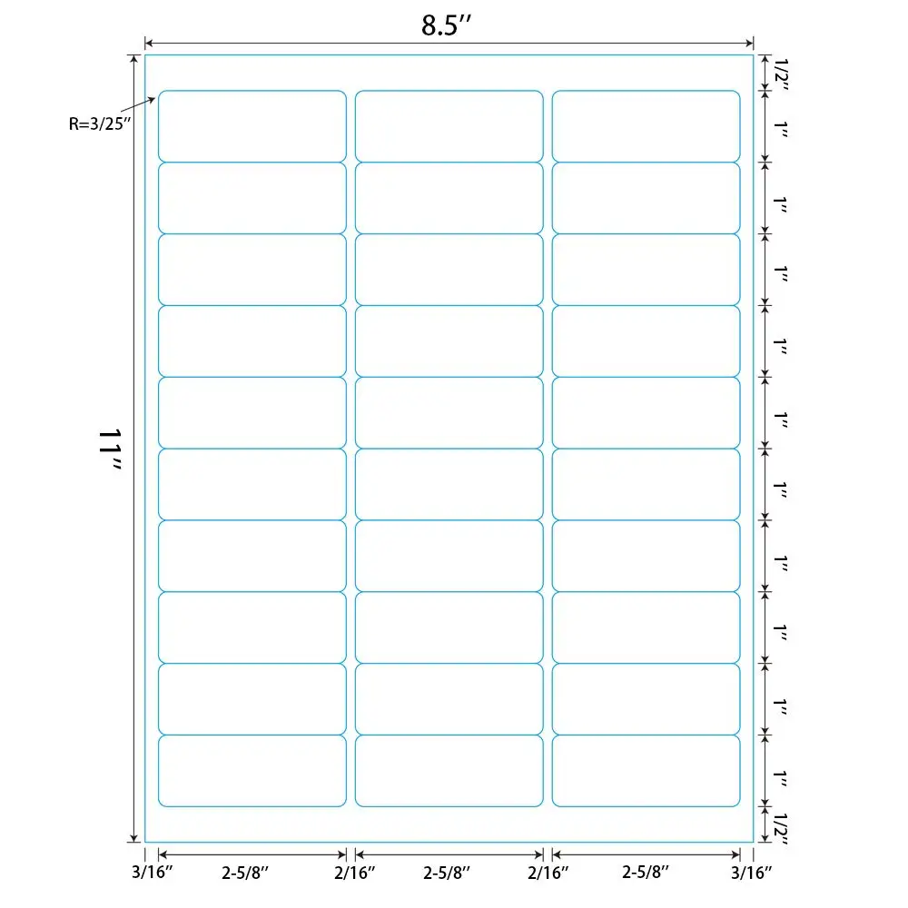 Самоклеящиеся этикетки для лазерных принтеров и струйных 30-до 32 листов |