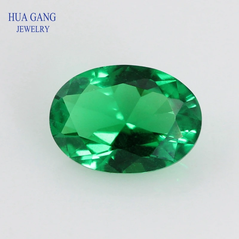 

Green Nano Stone Oval Shape Synthetic Gems For Jewelry 2x3~10x14mm Free Shipping