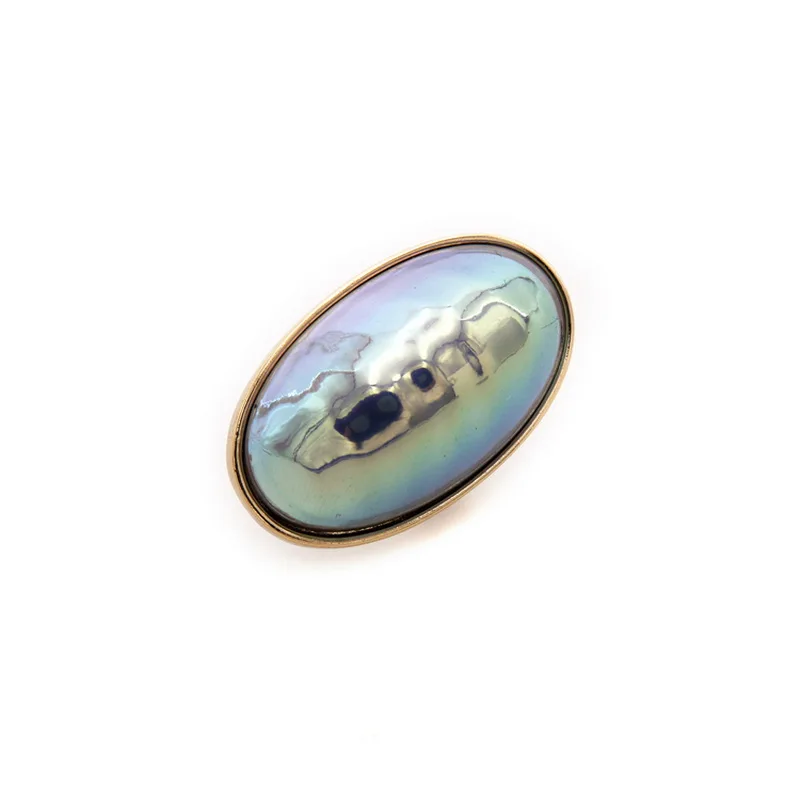F.J4Z Fashion Hot Big Ring for Women Stunning Nobel Oval Imitation Pearl Finger Rings Lady Hand Jewelry Gifts Dropship | Украшения и