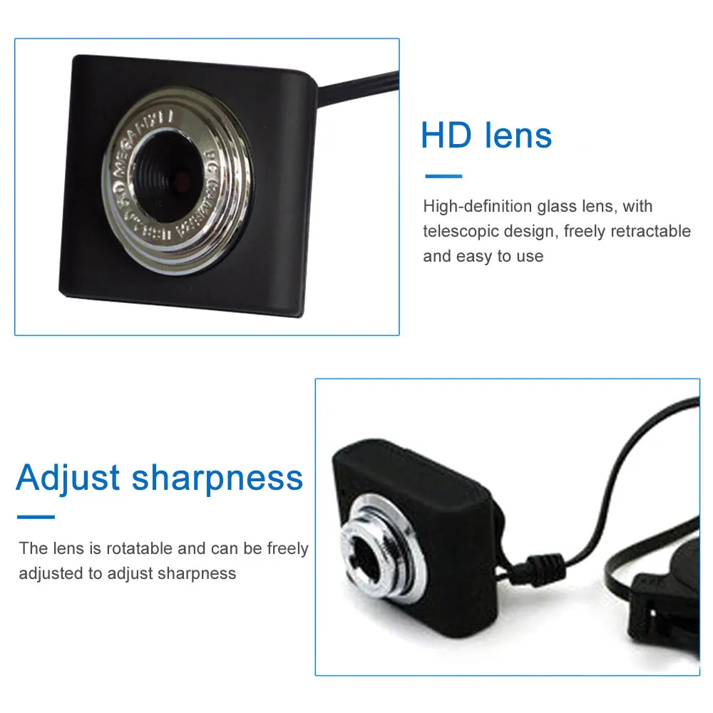 USB HD 720P Веб-камера компьютер 12 м CMOS Сенсор цифрового видео Камера для портативных