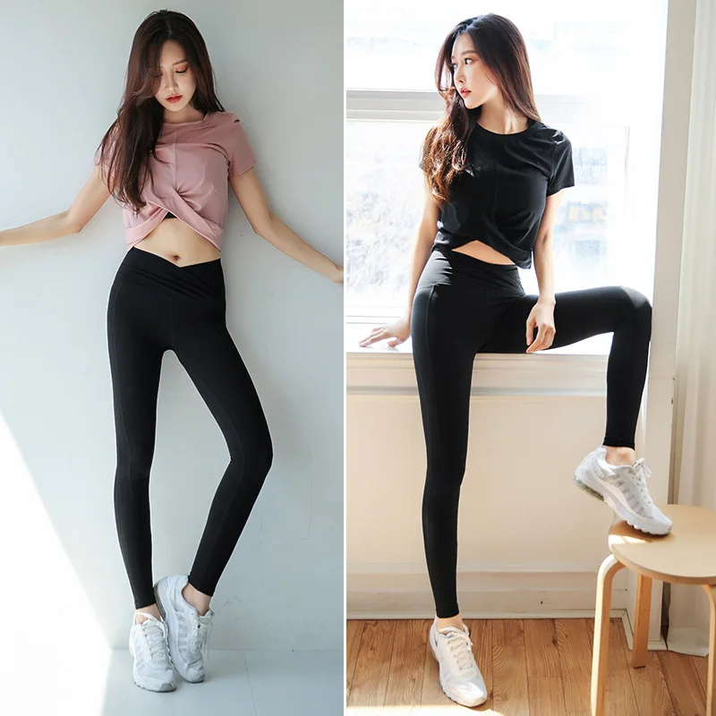 Женский костюм для йоги новая летняя спортивная одежда бега сексуальная