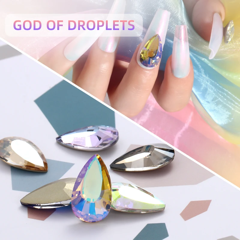 

Nail Stickers Drop God Crystal Flatback Rhinestone Colorful Crafts Decoration Clothes Glue Diamond Jewelry Accessories Gemstone