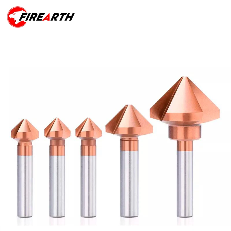 

Chamfer Cutter 4.5-50mm 3 Flute 90 Degrees TiCN Coated HSS Drill Bit Wood Metal Hole Cutter Countersink Drill Bit