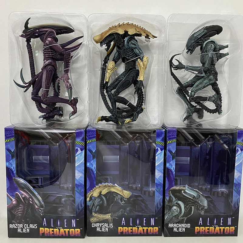 

23cm NECA Alien Figure Razor Claws Arachnoid Chrysalis Aliens Predator Action Figures Collectable Toy Doll Gift