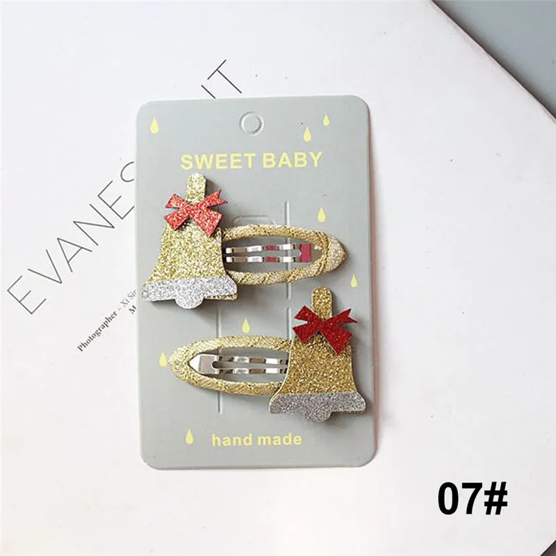 Милые женские рождественские заколки для волос девочек зажимы ленты Мультяшные