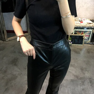 Tao Ting Li Na новые модные штаны из натуральной овечьей кожи Y33 | Женская одежда