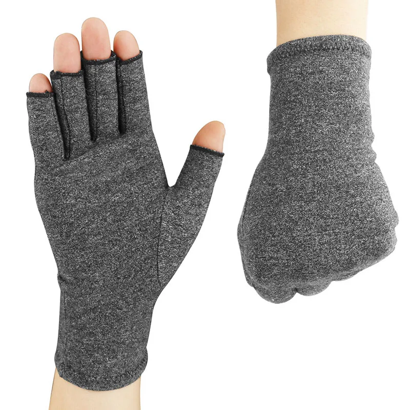 1 пара полуперчатки сжатия перчатки артрит поддержка запястья хлопок боли в