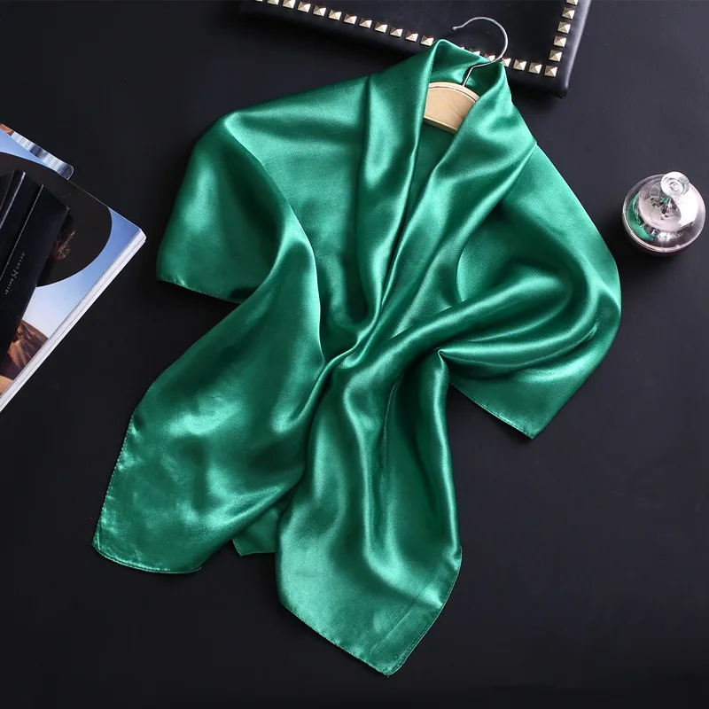 

2020 Bandana Silk Scarf for Women Soild Color Muslim Scarf Hijab Satin Malaysia Hijabs Foulard Femme Musulman Islaimic Wrap Head