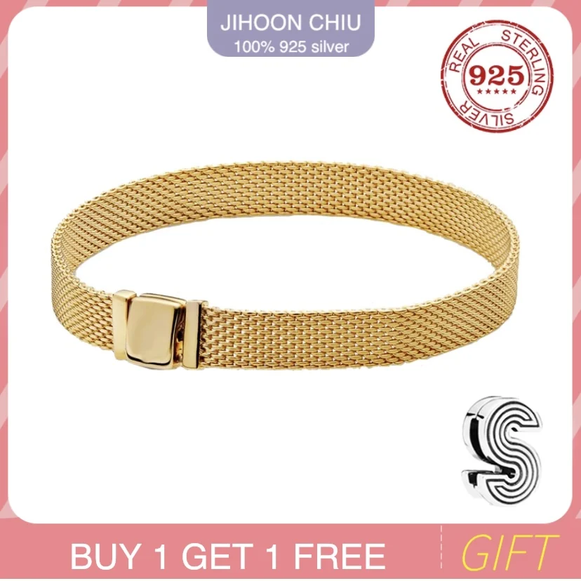 

Hot Sale 100% 925 Sterling silver bracelet for women Fit original Pando Charm hand bracelet Snake bracelet classic DIY jewelry