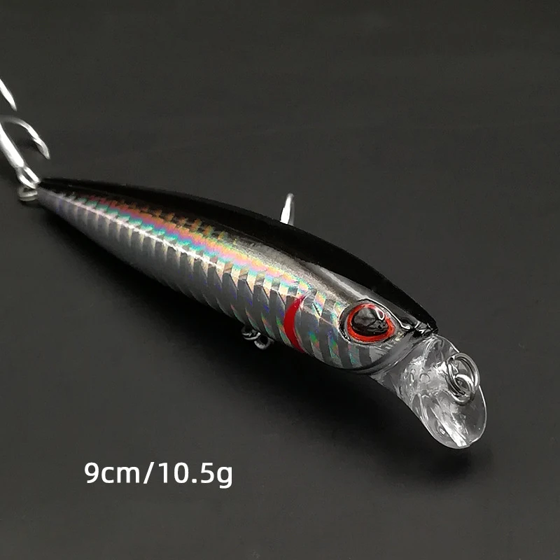 

1Pcs New Minnow Fishing Lure 9cm 10.5g Swing Small Fish Hard Bait 0.5m Diving Lures High Quality Crankbait Hot Tackle