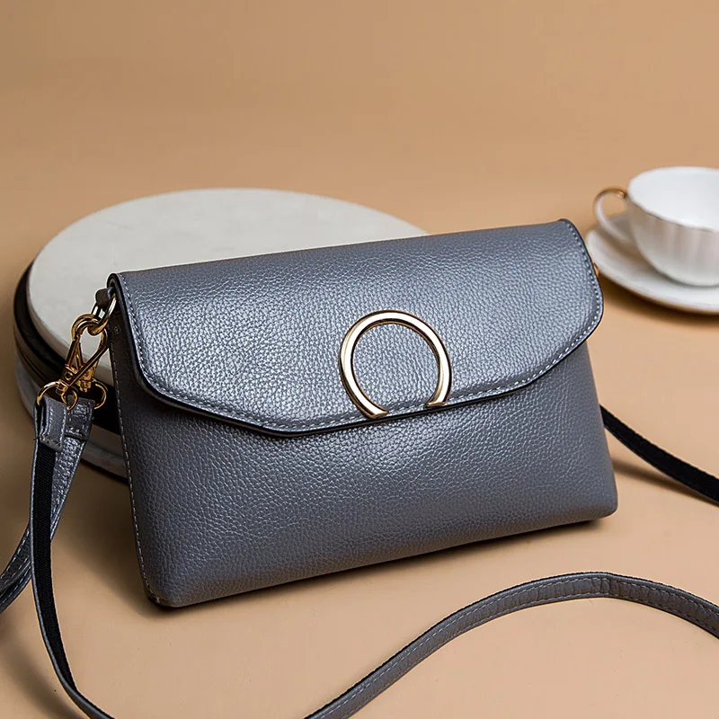 

New fashion women's casual solid color square solid color cross bag 2117
