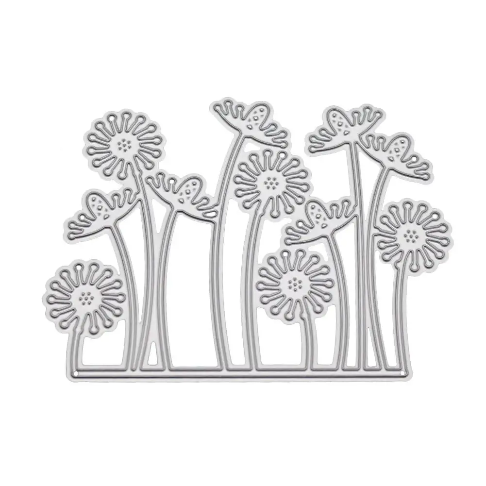 Декоративные режущие штампы из углеродистой стали с узором одуванчика для DIY