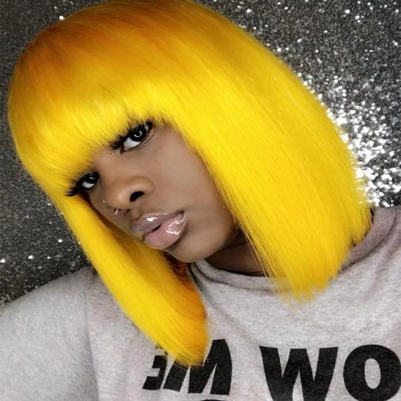 Прямые парики из человеческих волос 150%/180% плотность 100% человеческие волосы можно