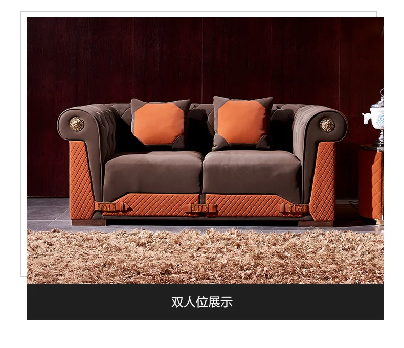 Комплект диванов из натуральной кожи для гостиной 2 + 3 места | Мебель