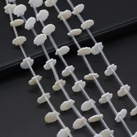 20pcslot natural white shell beaded fine scallop shape shell loose beads for making diy jewerly necklace accessories 13x13mm