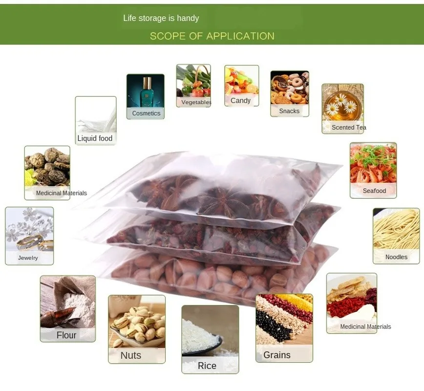 Прозрачный пластиковый пакет с застежкой молнией для упаковки толщина 8x12 см 0 08