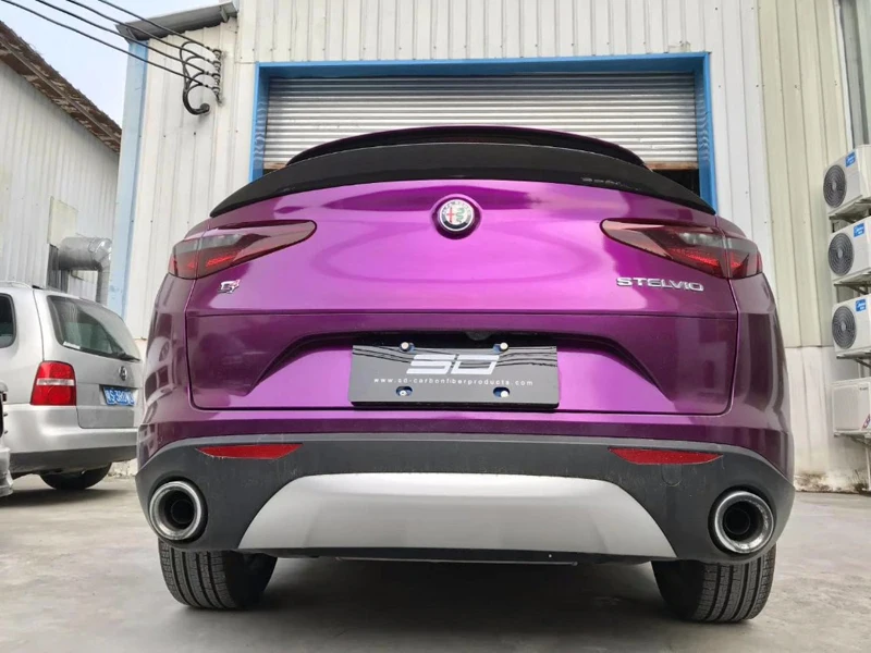 Спойлер для Alfa Romeo Stelvio задний спойлер из углеродного волокна черный багажника