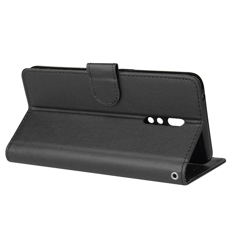 Кожаный чехол OPPO Reno 2 для Reno2 2Z классического стиля однотонный Чехол-книжка