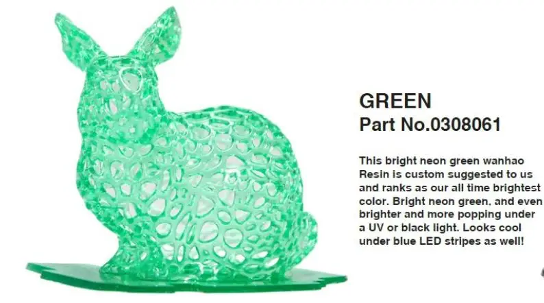 Green 500 мл дешевый и Высококачественный Нм WANHAO новая упаковка DLP принтер Смола SLA 3d принтер смола - Цвет: Green