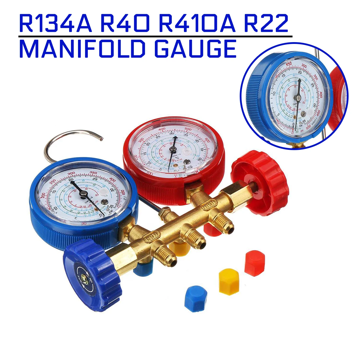 Манометр R134a R40 R410a R22 цифровой измеритель давления для разлива хладагента с