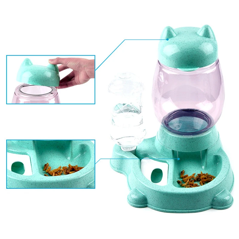 Pet Automatic Feeder Cat Dog Food Dispenser Water Drinking Bowl Feeding Pets Supplies | Дом и сад