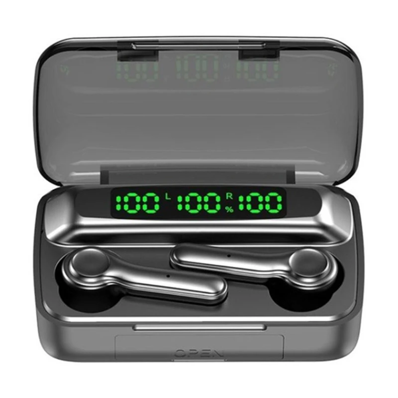 

Wireless Headphones TWS Bluetooth 5.1 Earphones 2000mAh Sports Waterproof Headset