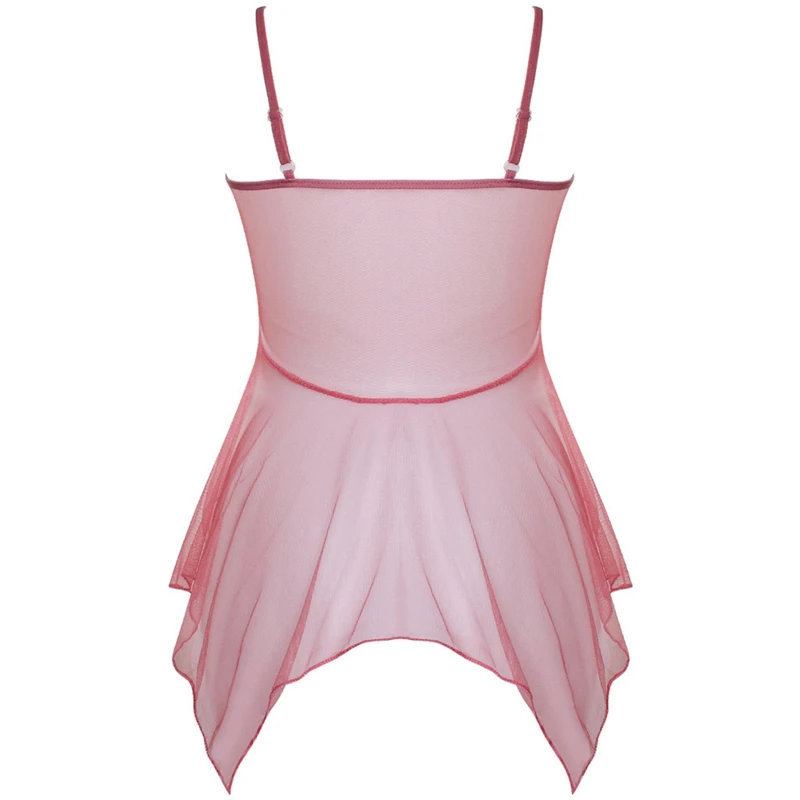 

Sexy Lingerie Women Silk Lace Sleeveless Babydoll V Neck Nightdress Nightgown Short Sleepwear Night Dress Underwear