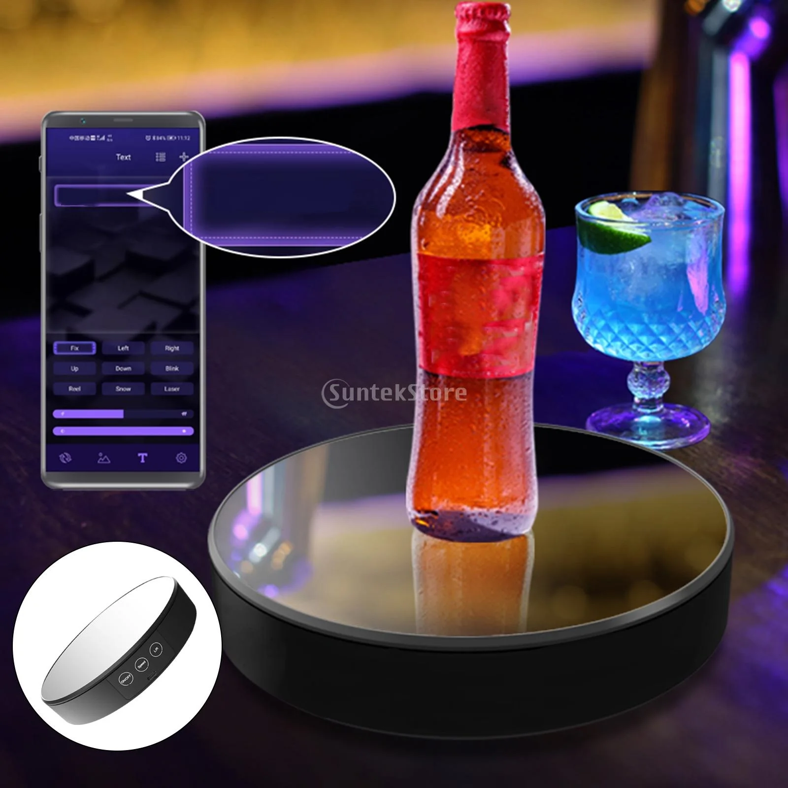 

Electric Rotating Display Stand Accessories Jewelry Round Holder APP Control