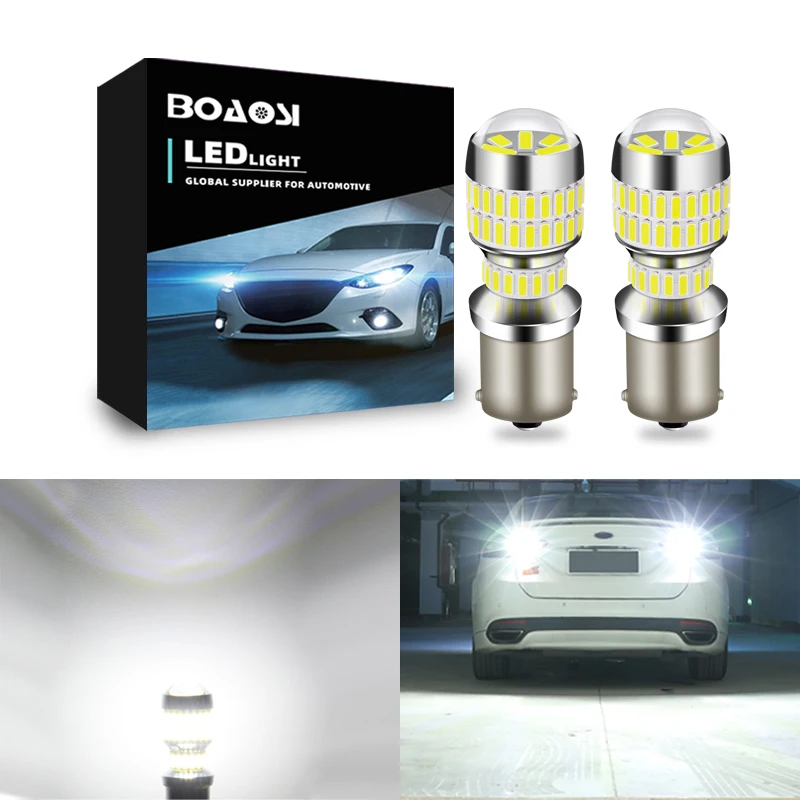 

2pcs Car Led Light Bulb Canbus 1156 BA15S Auto Parking lights Reversing Lamp For Car 12V White