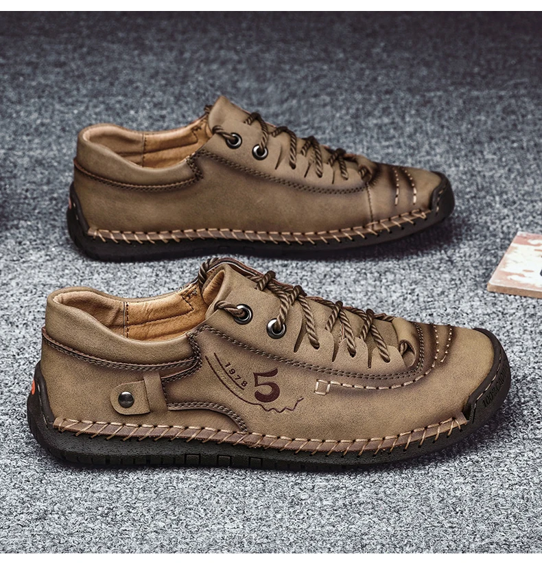 Мужская кожаная обувь повседневная из спилка мужские лоферы супер удобная