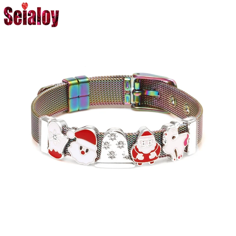 SEIALOY новые часы с сеткой из нержавеющей стали женский браслет золотого цвета