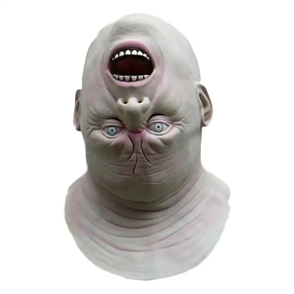 Ужасный головной убор на Хэллоуин косплей страшное полное лицо НЛО