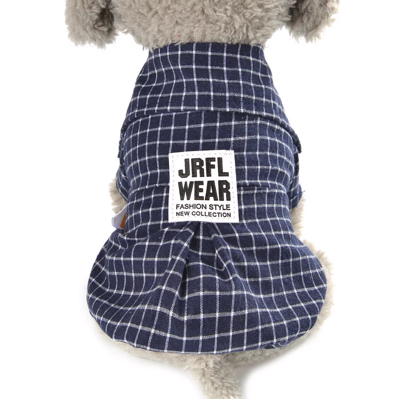 Мягкая Повседневная клетчатая рубашка для собак мягкая одежда хлопковая щенков