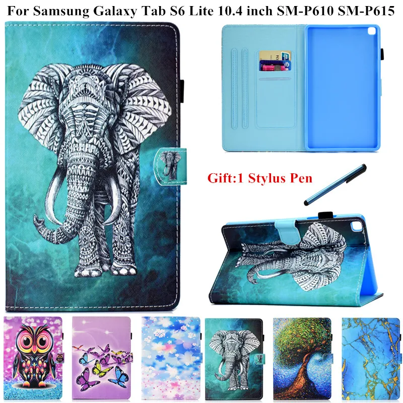 

Чехол для Samsung Galaxy Tab S6 Lite, нарисованный в виде слона, совы, чехол для планшета Samsung Tab S6 Lite 10,4 дюйма SM P610 P615