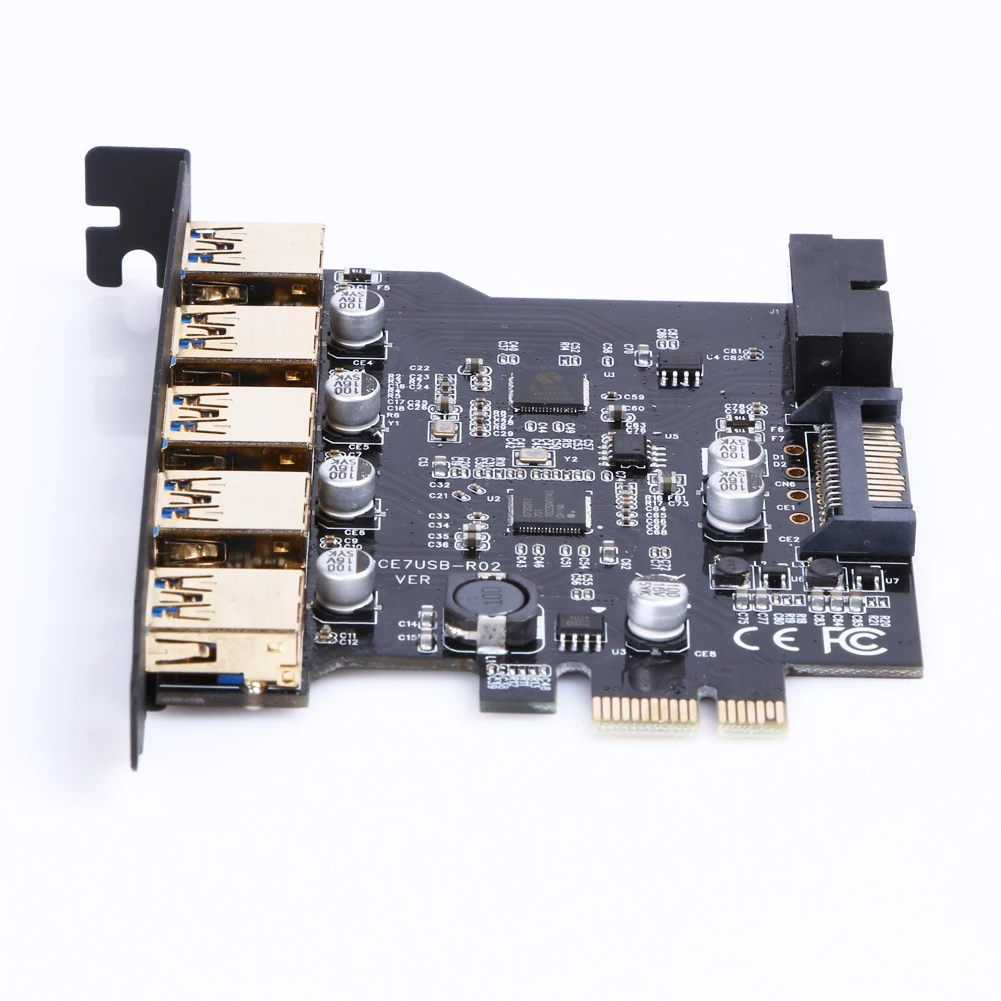 Адаптер PCI-E на USB 3 0 19 контактов 5 портов PCI Express PCIe 15-контактный разъем SATA с CD