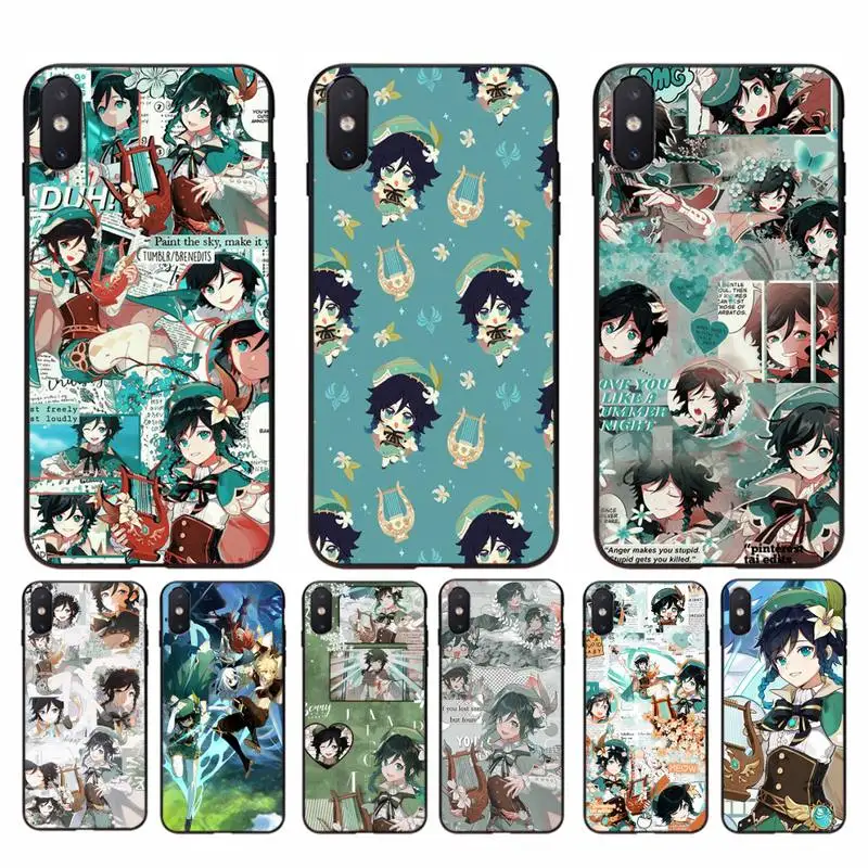 

MaiYaCa Genshin Impact Venti Phone Cases for iphone 11 12 Mini Pro Max X XS MAX 6 6s 7 8 plus 5 5S 5SE XR SE2020