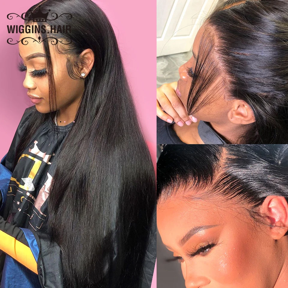 Прямые парики из человеческих волос 5x5 с кружевной застежкой предварительно