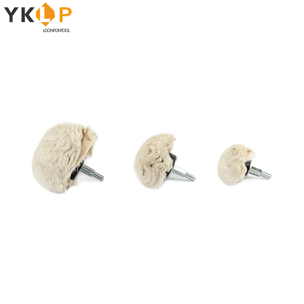 Полировочное колесо 2/3/4 дюймов белая ткань хвостовик колеса 6 мм полировочное для