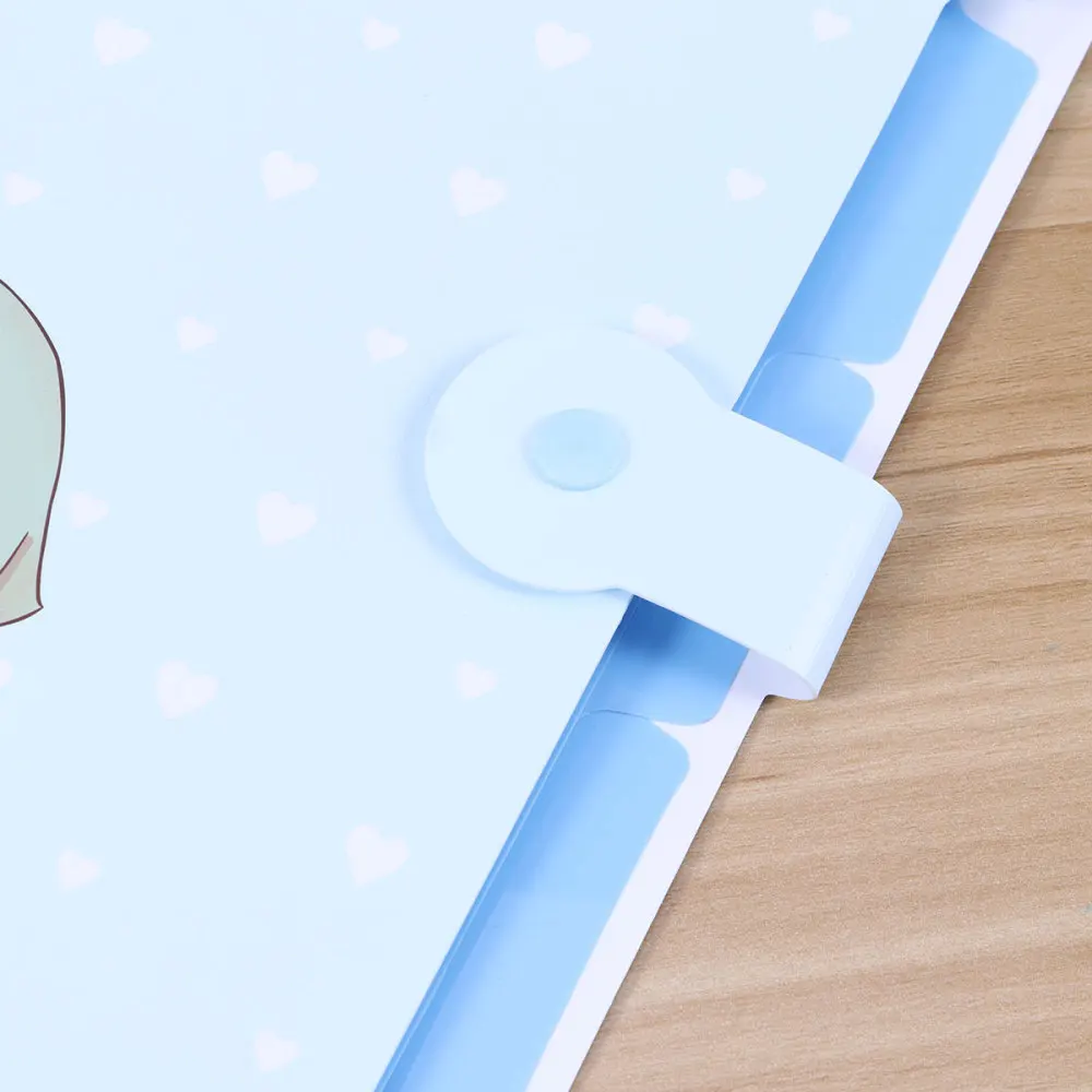 

A4 Expanding File Folder Cartoon Document Holder Package Storage Folder for Students Office Supplies (Green)