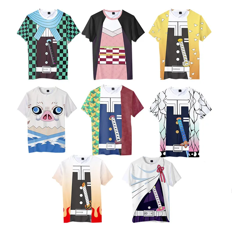 

Anime Demon Slayer T Shirt Men Kawaii Kimetsu No Yaiba Graphic Tees Tanjirou Kamado Unisex Tops Funny Tshirt Male