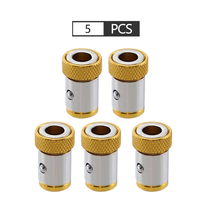 5PCS 1/4 ''6,35 мм Намагничивающее кольцо S2 отвертка из легированной стали магнитное кольцо съемный бит намагничиватель для шестигранного хвостовика электрическая отвертка - Цвет: 5PCS