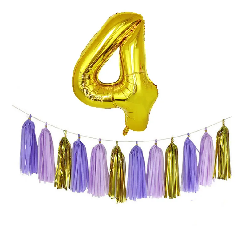 32-дюймовый шар в виде цифр украшение для дня рождения кисточка вечеринки честь