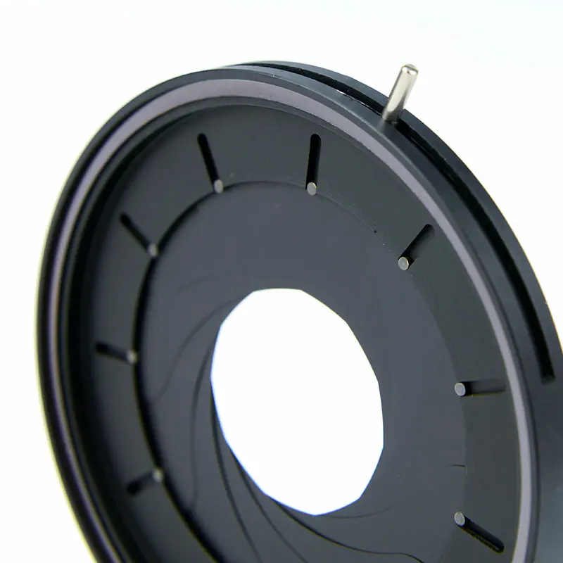 Adjustable 2-50mm Mechanical Iris Diaphragm Aperture for Microscope, Camera Adapter, and Condenser image 5