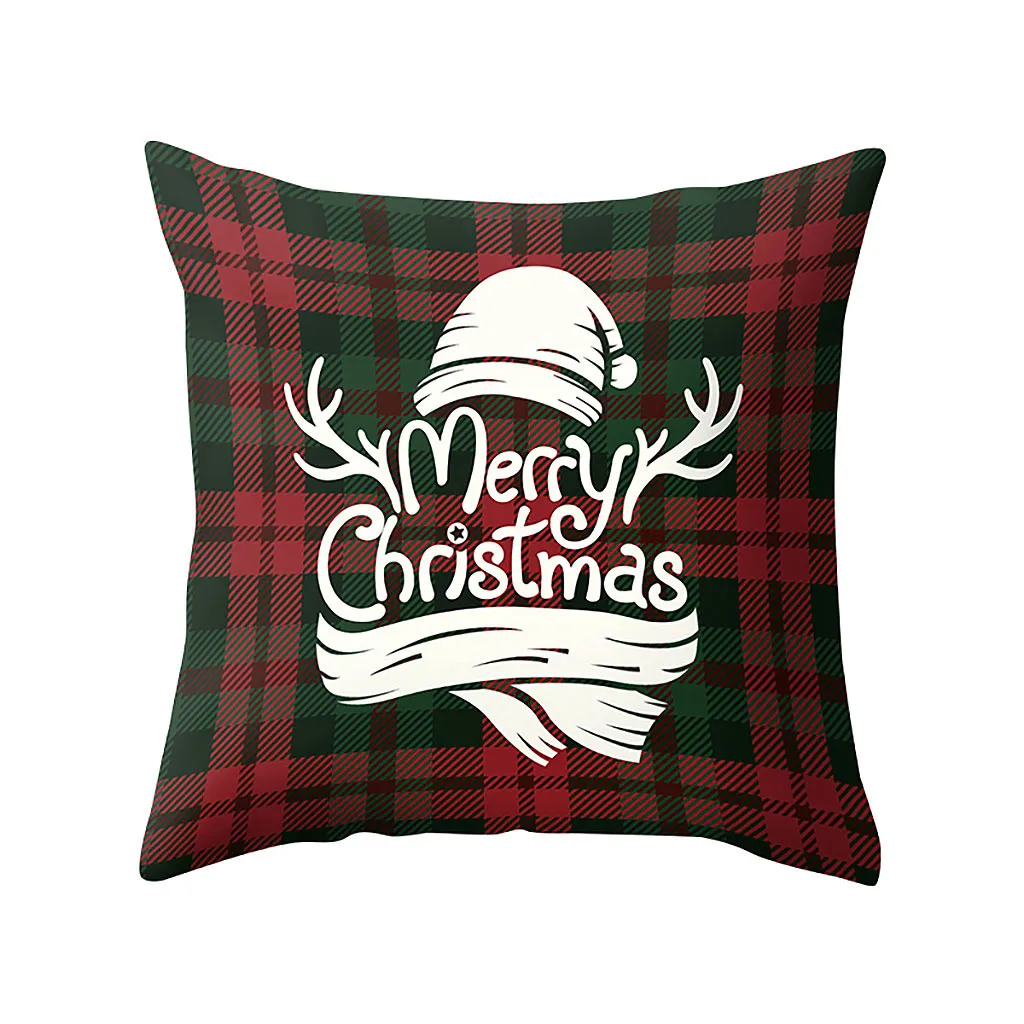 Наволочка с рождественским принтом полиэстер домашний декор для автомобиля 45X45