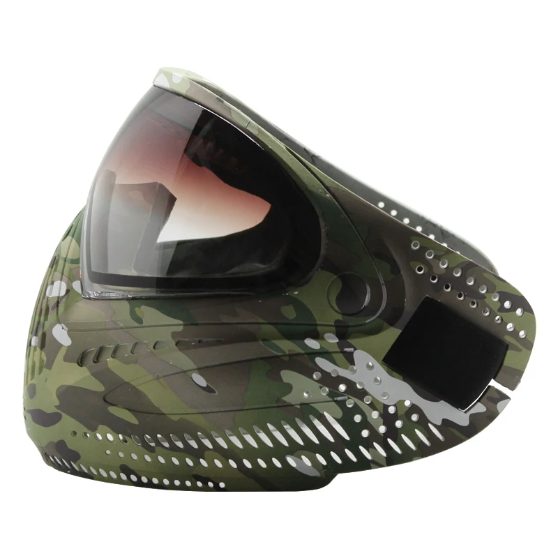 Большая камуфляжная Тактическая Военная пейнтбольная маска Lotus для страйкбола