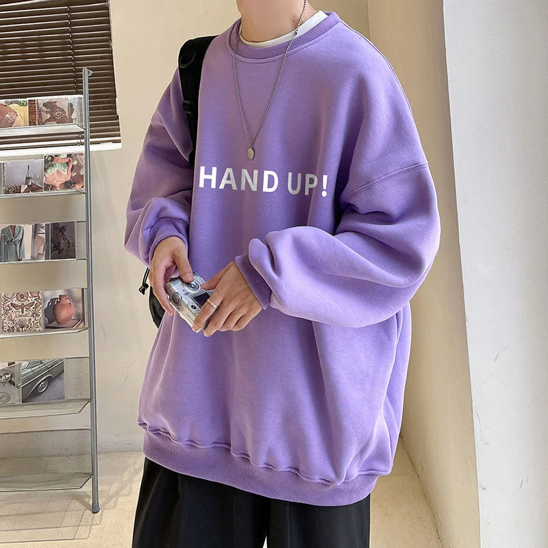 

INXYZ 2021 Men's Fashion Couple Pullover Bear Pattern Letter Printing Casual Loose Sweatshirt Women Spring Autumn Tops