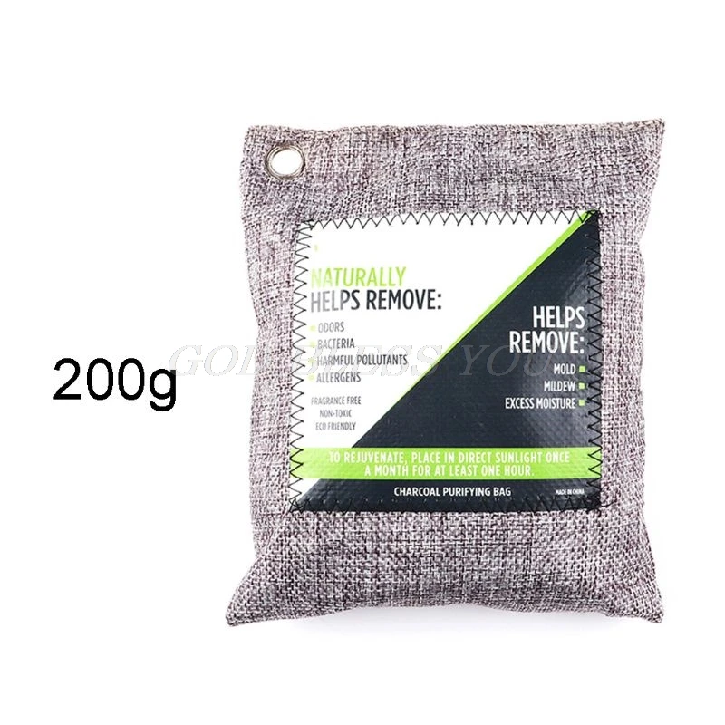 

Large 200g Bags Activated Bamboo Charcoal All Natural Air Freshener Eco Friendly Odor Eliminator and Moisture Absorber