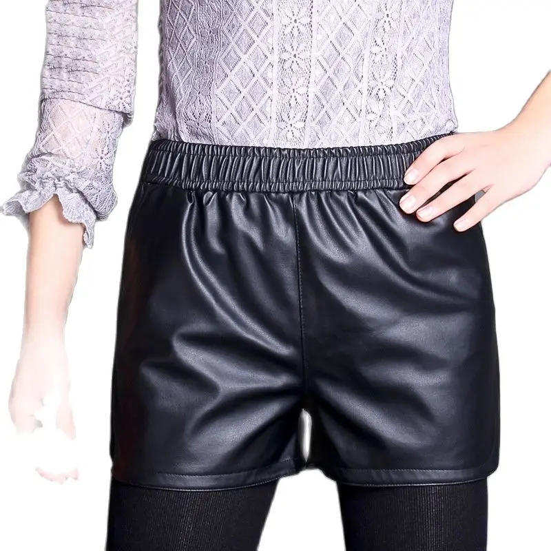 Женские повседневные кожаные шорты для женщин сексуальные летние мини-капри из